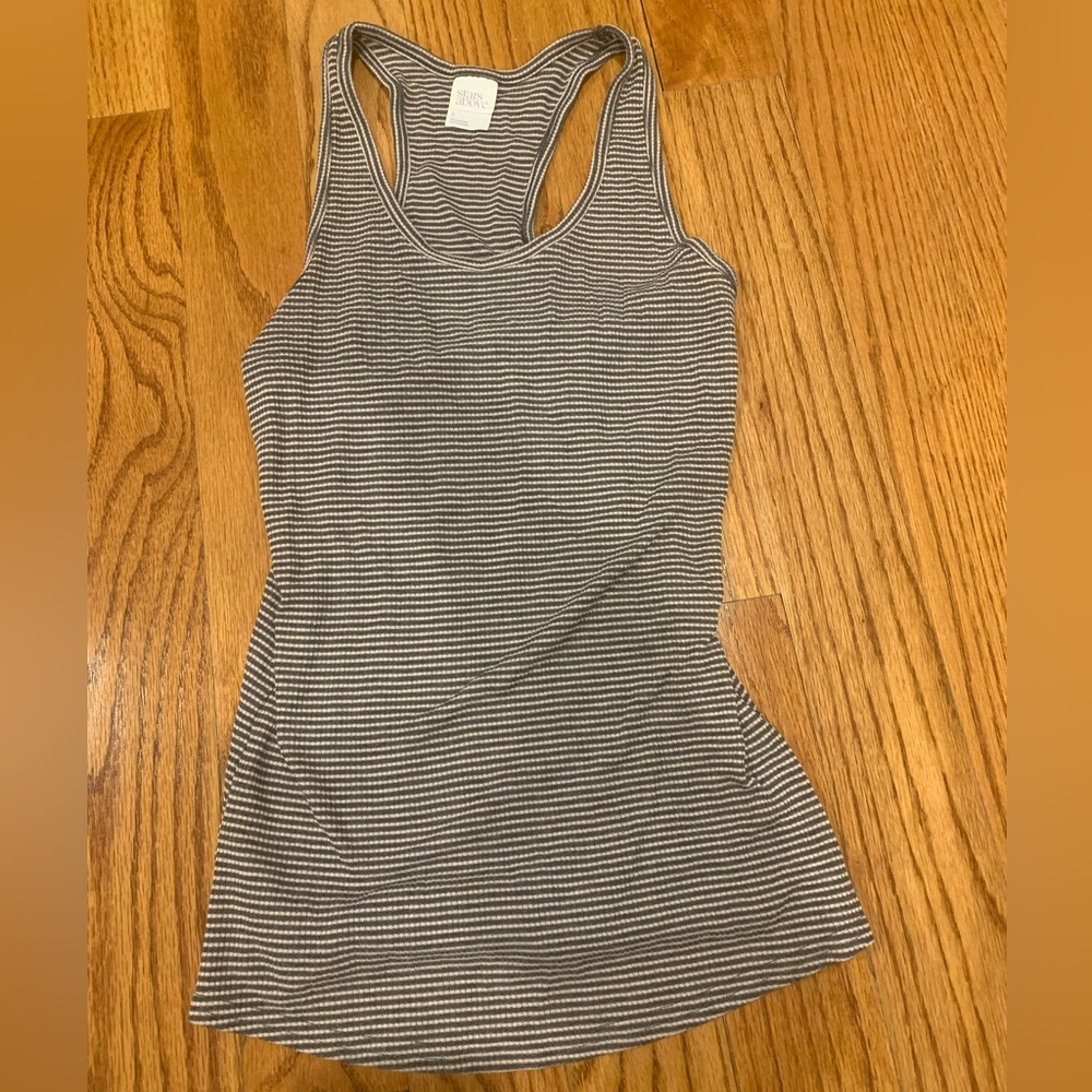 Striped razorback tank top
